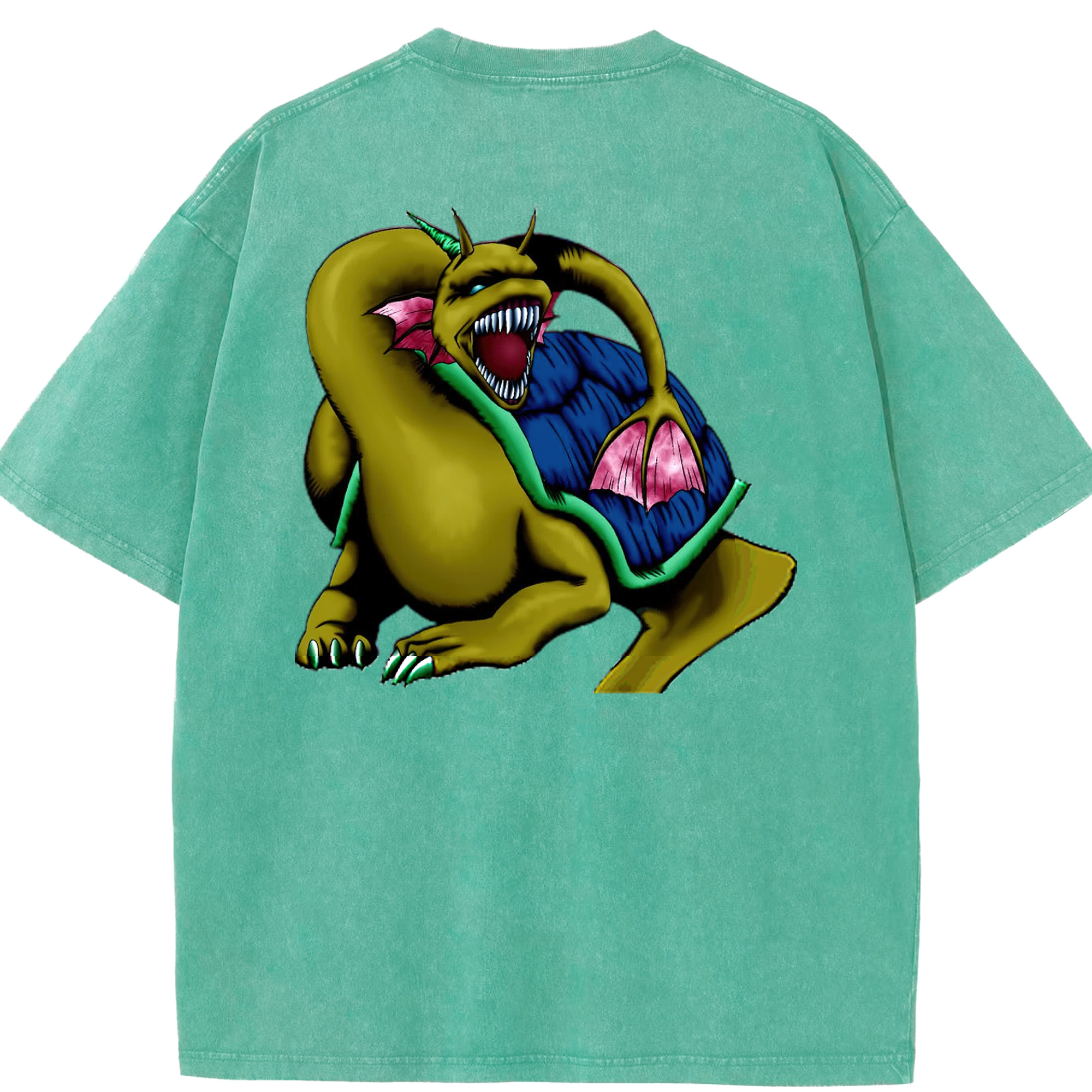（画像用） 遊☆戯☆王 Yu-Gi-Oh! 綿100% ヴィンテージ風 半袖Tシャツ（背面プリント）